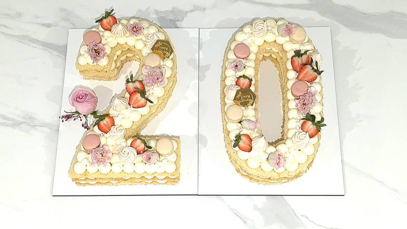 Number Cake pour les 20 ans d'une jeune fille à Le Châtelet-en-Brie
