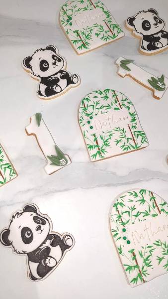 Biscuits personnalisés sur le thème du Panda à Barbizon (77)
