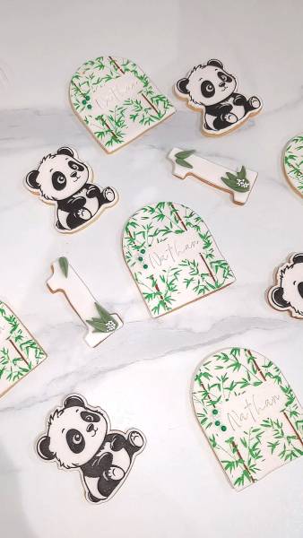 Biscuits personnalisés sur le thème du Panda à Barbizon (77)