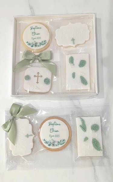 De jolis biscuits décorés pour Baptême à Morêt Sur Loing (77)
